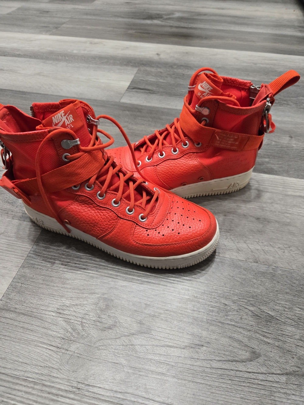 Nike SF Air Force 1 Mid in the "Team Orange"